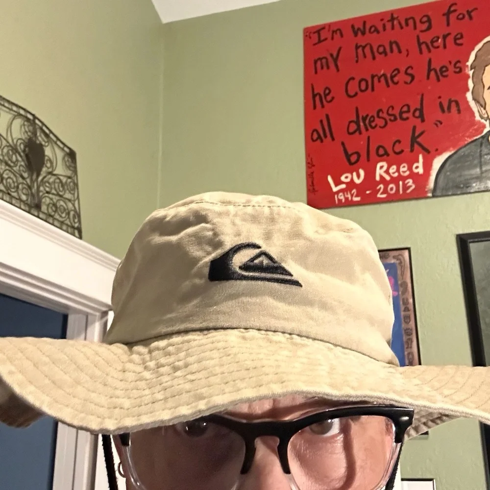 Quicksilver Bonnie Hat  Khaki Wide Brim Outdoor Sun Protection Mens